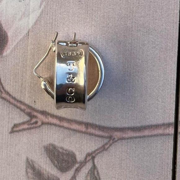 Vintage 1997 Tiffany & Co 1837 925 Sterling Silver Huggie Hoop Earrings - Picture 9 of 14